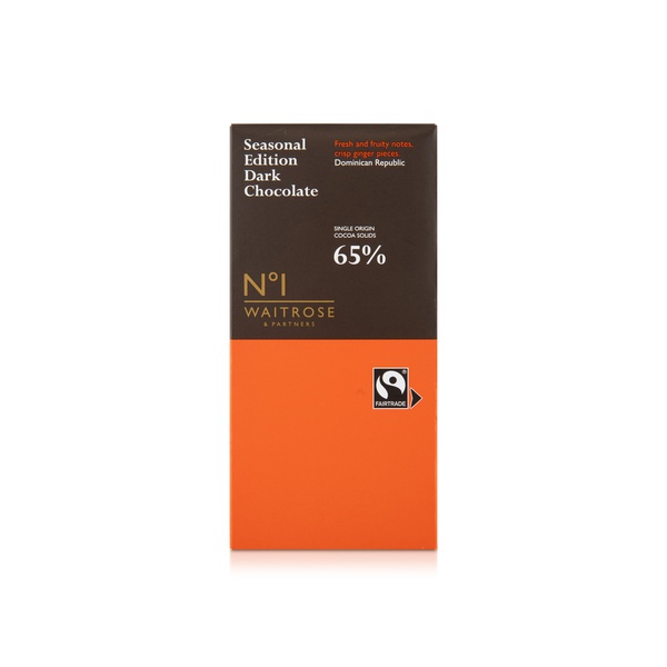Waitrose No.1 Ginger Dark Chocolate 100g