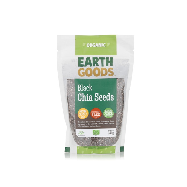 Earth Goods organic black chia seeds 340g