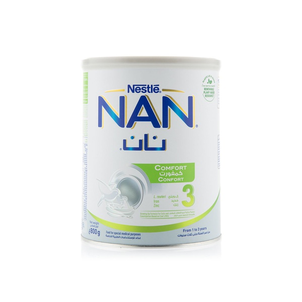 Buy Nan comfort 3 toddler 1-3 years milk drink powder 800g in UAE