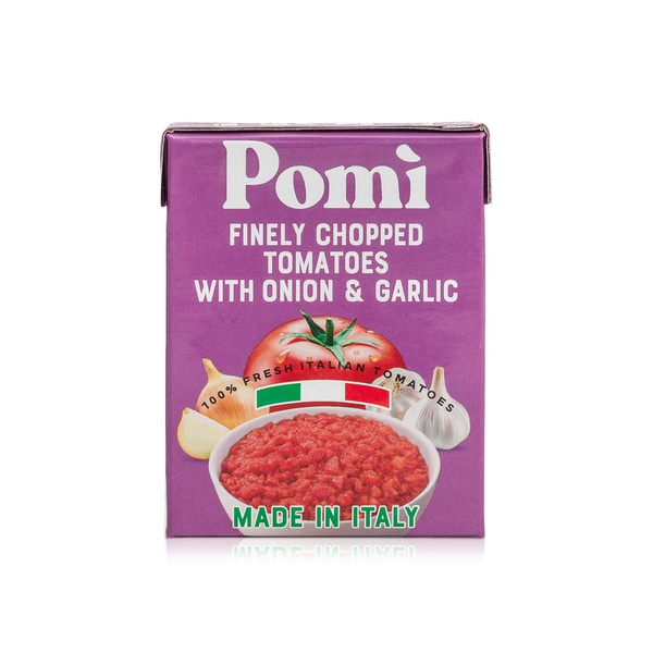 Pomi Finely Chopped Tomatoes with Onion and Garlic 390g