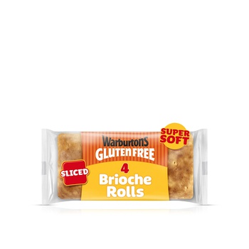 Warburtons Gluten-Free 4 Soft Sliced Brioche Rolls 232g