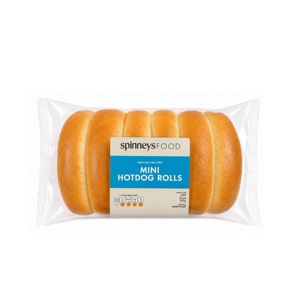 Spinneysfood Mini Hotdog Rolls 6s 200g