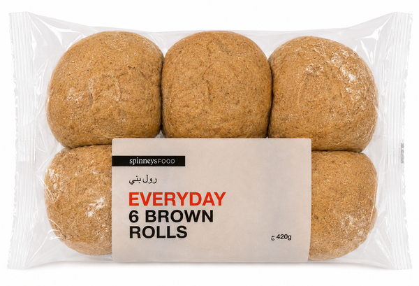 Spinneysfood Brown Roll 6s 420g