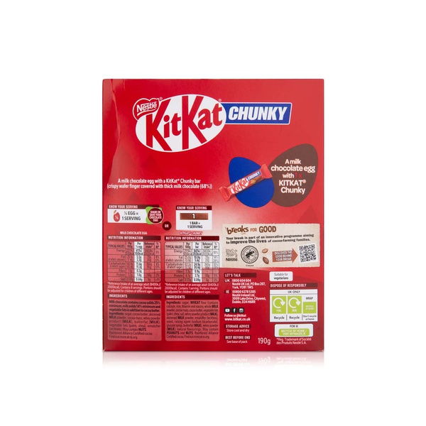 Nestle Kitkat Chunky Large Easter Egg 190g