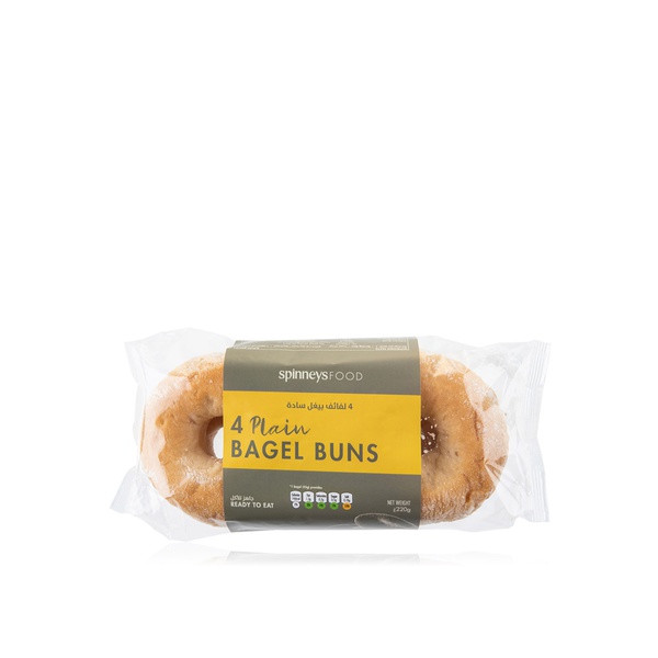 Spinneysfood Plain Bagel Buns x 4