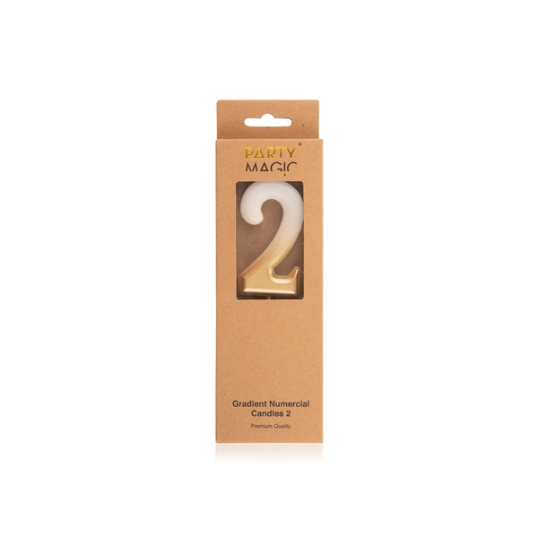 Party Magic Grad Numerical Candle Gold 2