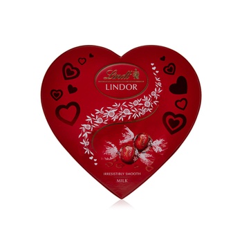 Lindt Lindor Milk Chocolate Heart Box 200g