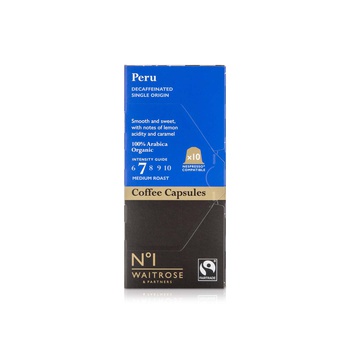 Waitrose Decaf Peru Coffee Capsules 54g