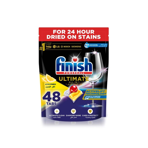 Finish powerball ultimate all in one dishwasher tablets lemon sparkle ...