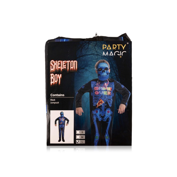Party Magic Halloween "game Over" Skeleton Boy Kids Costume Large