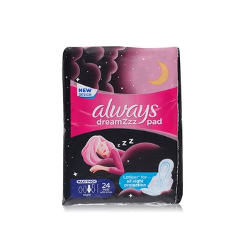 Always Cotton Soft Maxi Thick Night Pads x 24