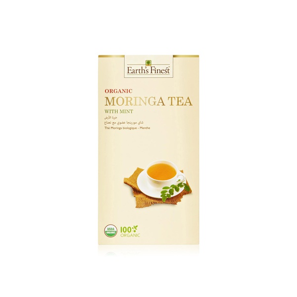 Buy Earths Finest organic moringa mint tea 37.5g in UAE