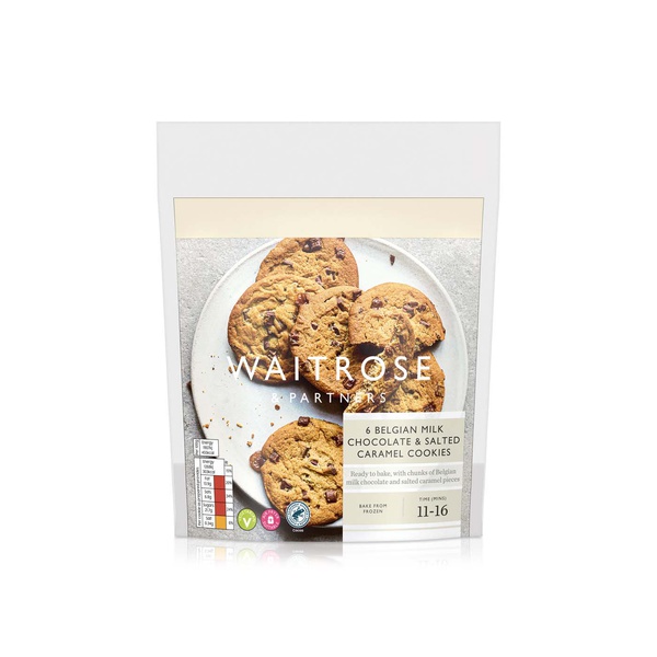 Waitrose Frozen Chocolate Salted Caramel Cookies 372g