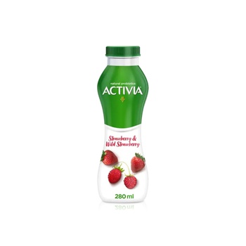Activia Strawberry and Wild Strawberry Yoghurt Drink 280ml
