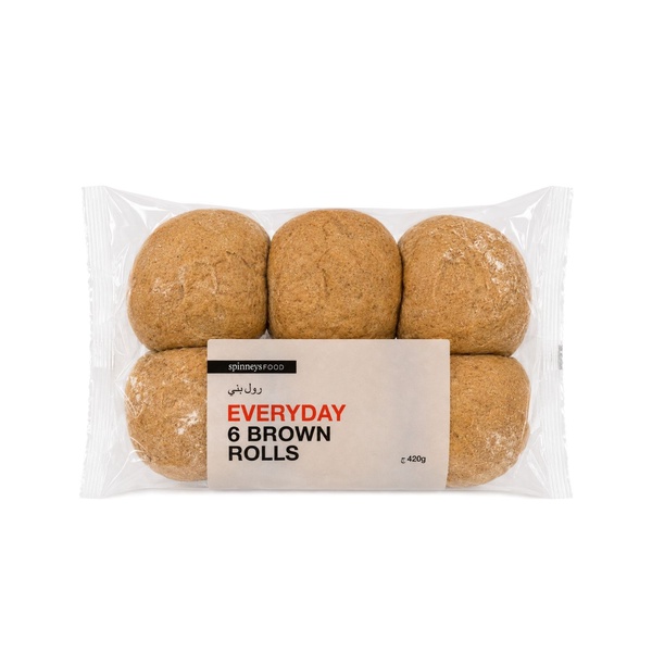 Spinneysfood Brown Roll x 6 420g