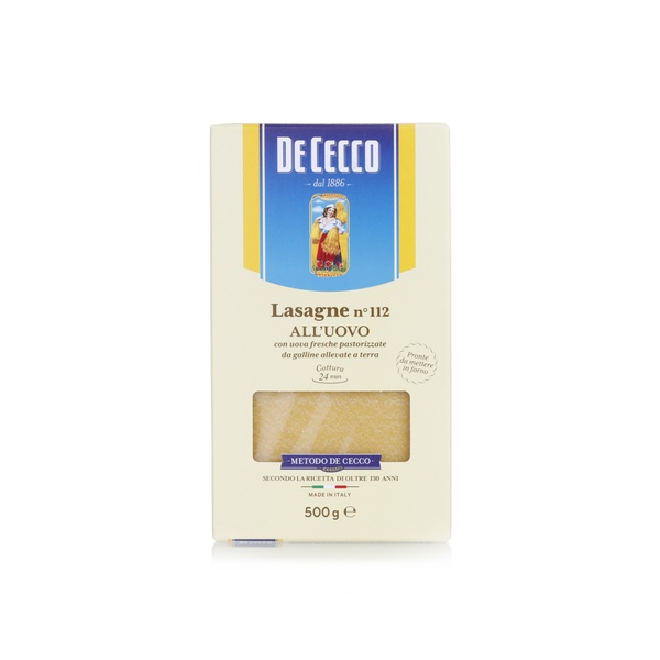 اشتري De Cecco egg lasagne 500g في الامارات