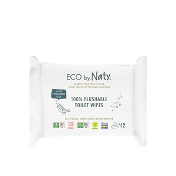 Eco by Naty Plastic-Free Flushable Toilet Wipes x 42