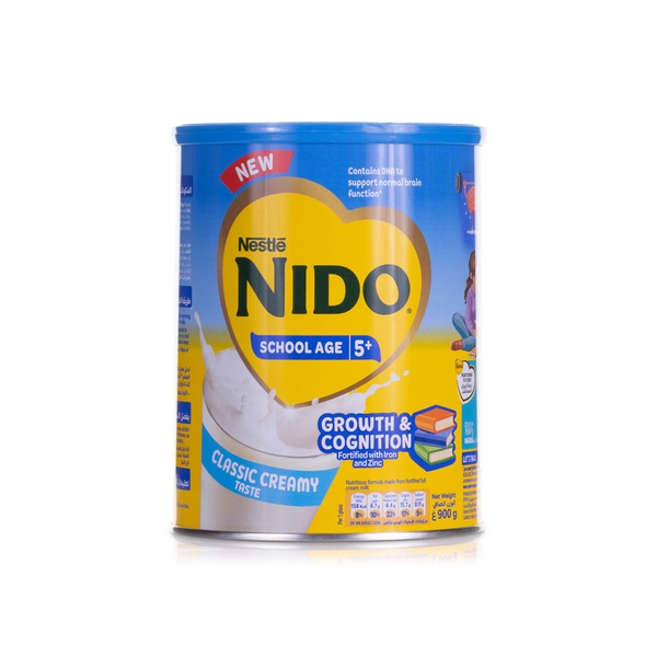 Buy Nido school age creamy milk powder 5+ years 900g in UAE