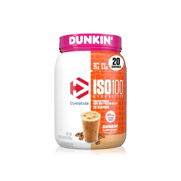 Dymatize ISO100 Dunkin' Cappuccino Whey Protein Powder 620g