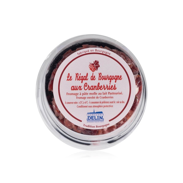 Buy Delin fromage régal bourgogne cranberries 110g in UAE