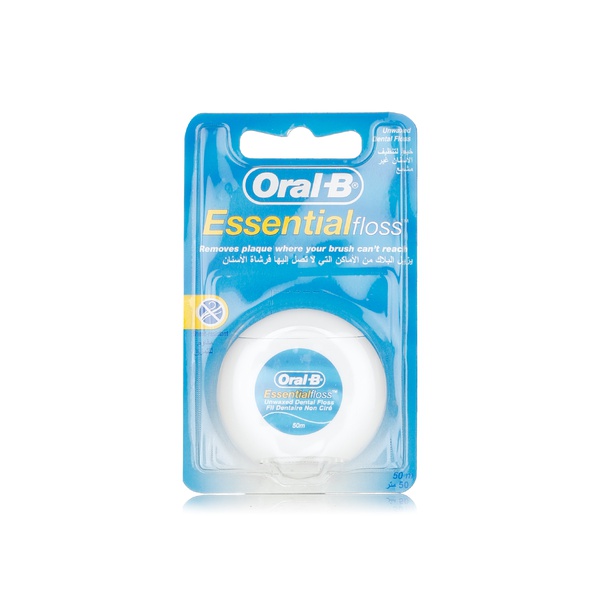 Buy Oral-B essential unwaxed dental floss 50ml in UAE