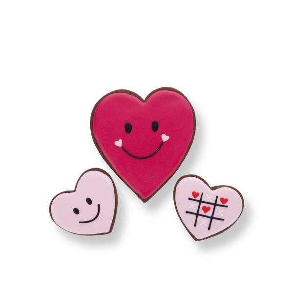 Valentine's Chocolate Smiley Heart, Hugs and Kisses Cookies 182g