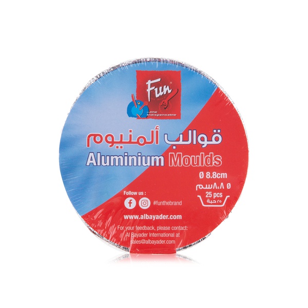 اشتري Fun round aluminium moulds 8.8cm x25 في الامارات