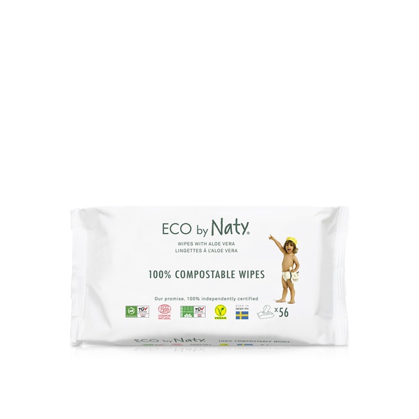 Buy Eco by Naty aloe vera wipes 56s in UAE