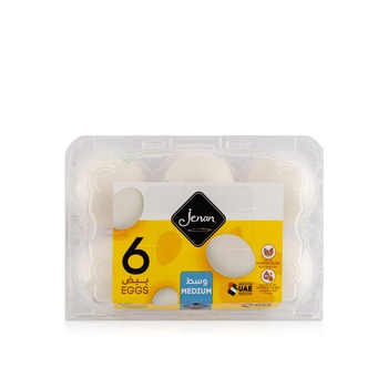 Jenan White Medium Eggs x 6