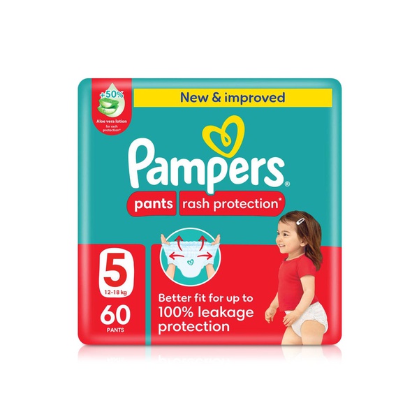 Buy Pampers rash protection pants size 5 x60 in UAE