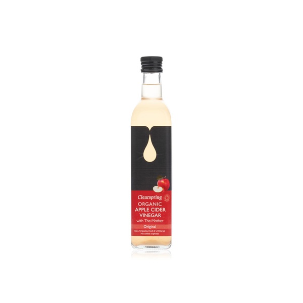 Buy Clearspring organic apple cider vinegar with the mother 500ml in UAE