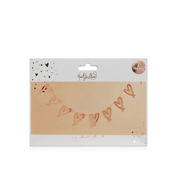 Hootyballoo Rose Gold Heart Garland 2m