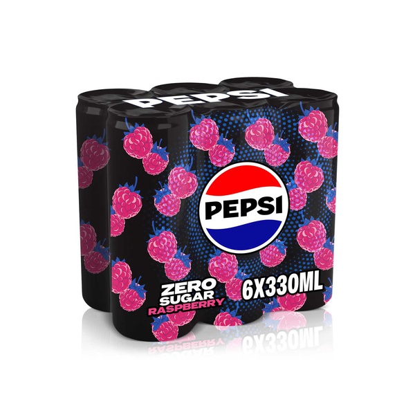 اشتري Pepsi Black raspberry cans 6 x 330ml في الامارات