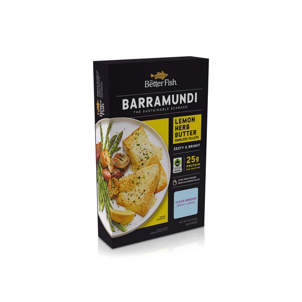 Barramundi Lemon Herb Butter Skin-less Fillets 340g