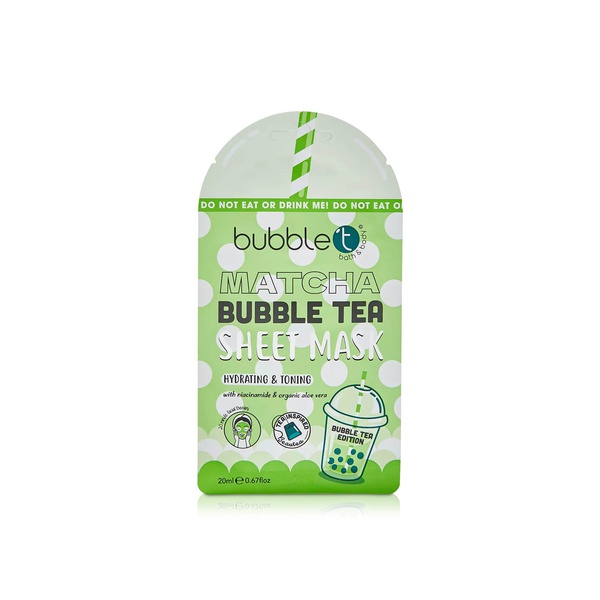 Bubble T Hydrating and Toning Sheet Mask Matcha 20ml