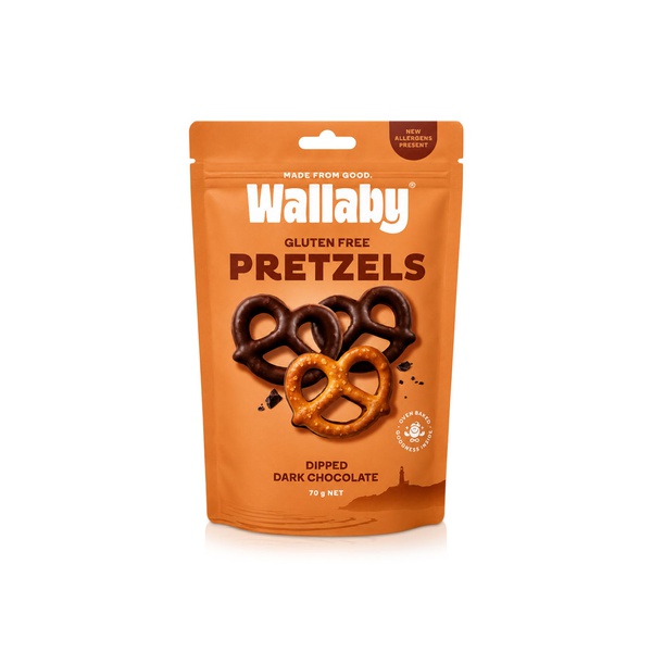 Wallaby Dark Chocolate Dipped Pretzels 70g