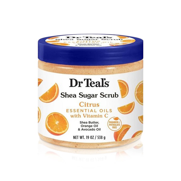 Buy Dr Teals shea sugar body scrub citrus 538g in UAE