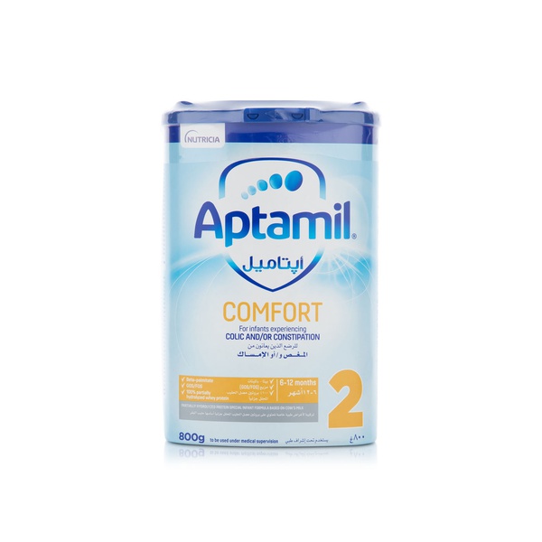 Buy Aptamil comfort 2 colic and constipation milk formula 6-12 months 800g in UAE
