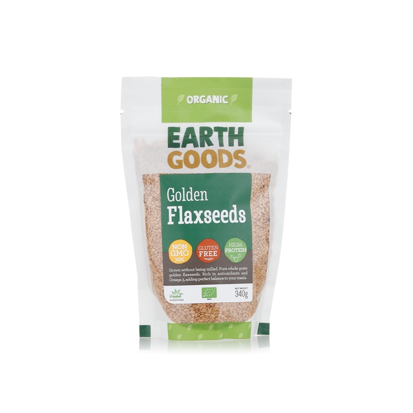 Earth Goods organic golden flaxseeds 340g