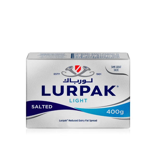 Buy Lurpak Light butter block salted 400g in UAE