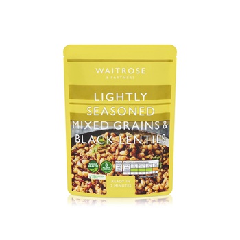 Waitrose Lightly Seasoned Mixed Grains & Black Lentils 250g