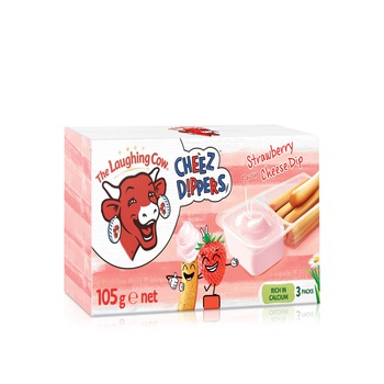 La Vache qui rit Dip & Crunch Strawberry Cheese & Breadstick Snack x 3 105g