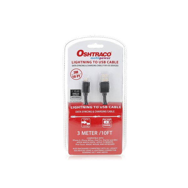 Oshtraco USB Iphone & Ipad Cable 3m