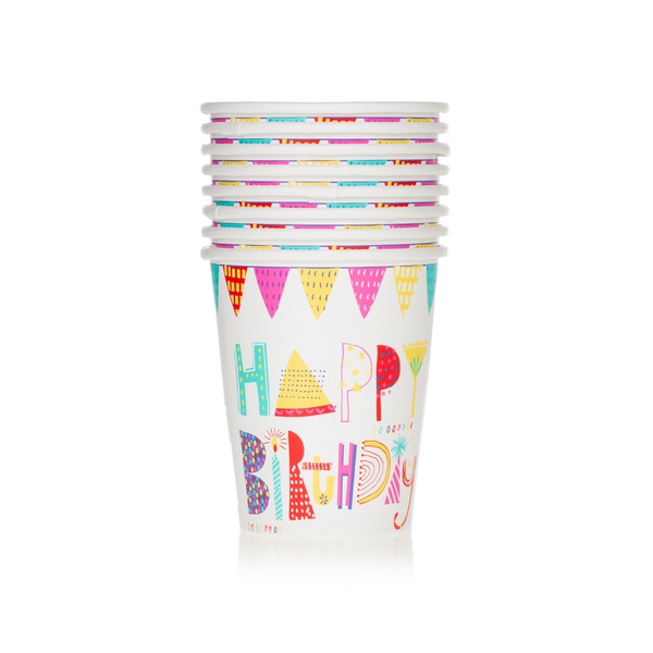 اشتري Waitrose happy birthday cups x8 في الامارات