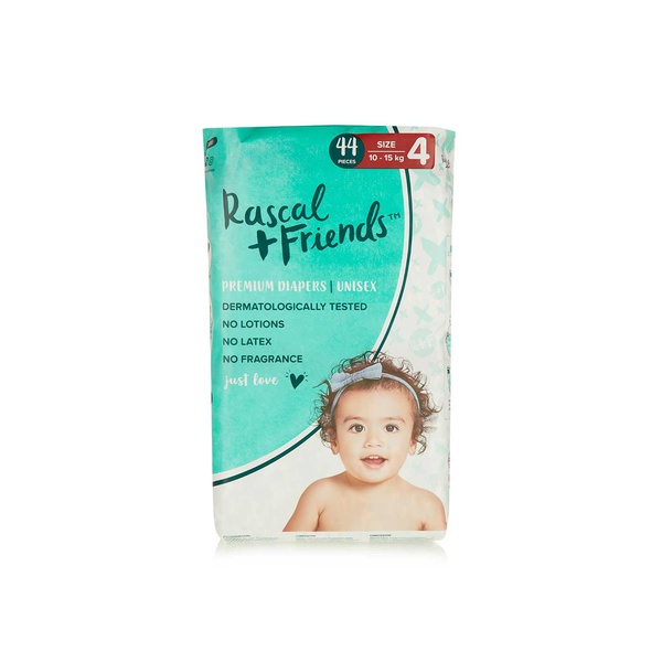 اشتري Rascal + Friends premium diapers size 4 x44 في الامارات
