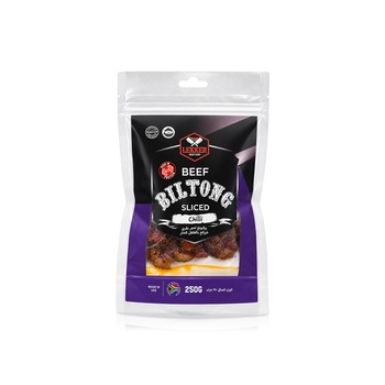 Lekker Beef Biltong Sliced Chilli 250g