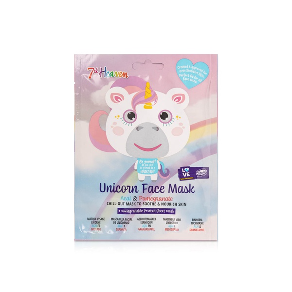 7th Heaven Acai and Pomegranate Unicorn Face Mask