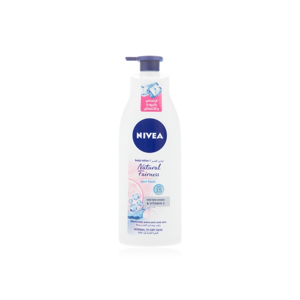Buy Nivea natural fairness cool fresh body lotion 400ml in UAE