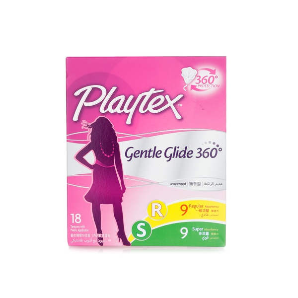 Buy Playtex Simply Gentle Glide mixed super and regular tampons x18 in UAE