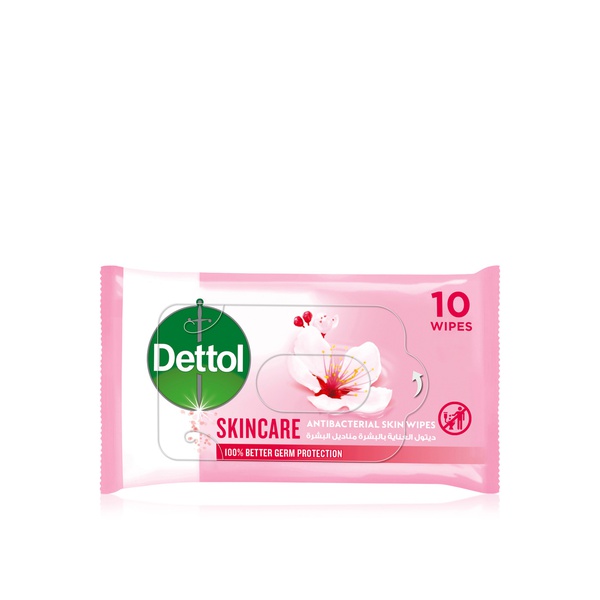 Buy Dettol skincare antibacterial skin wipes 10s in UAE